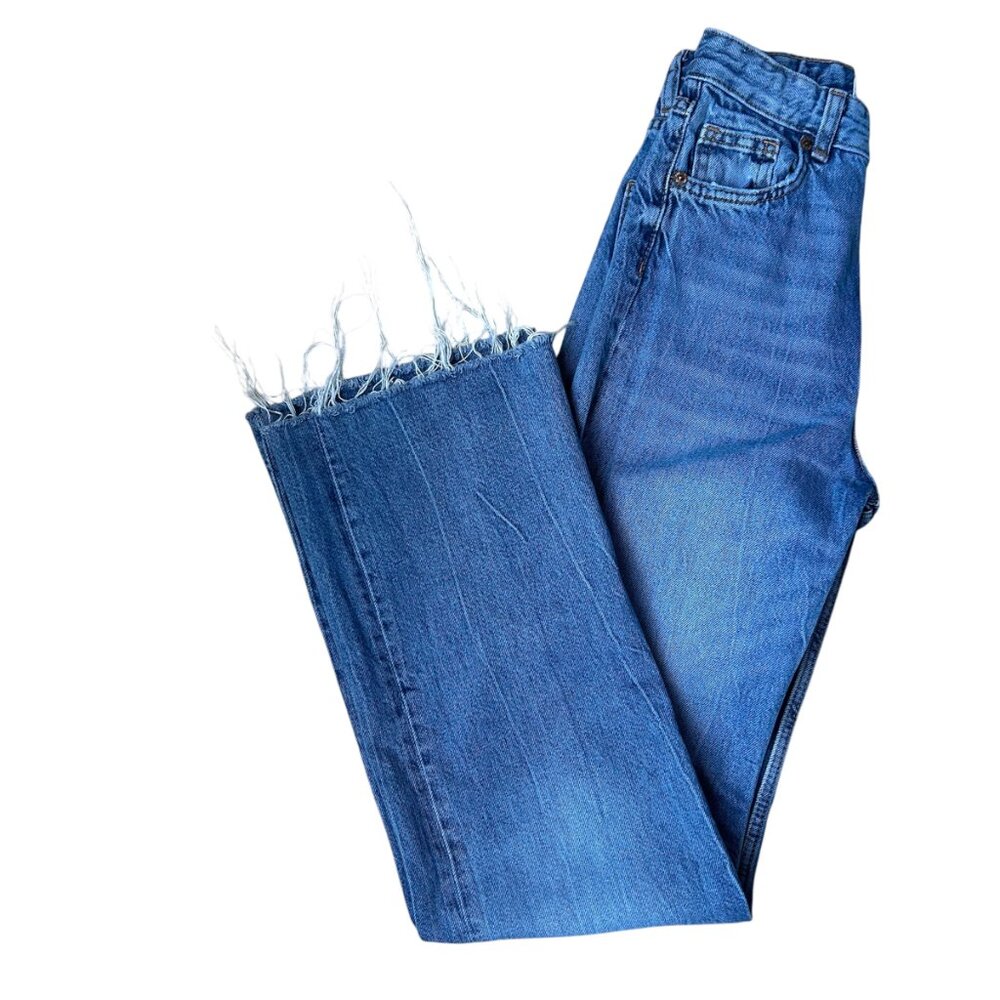 Zara wide leg high rise jeans size 0